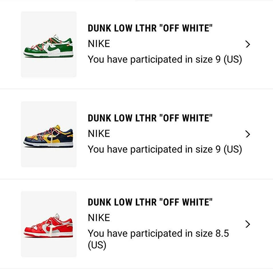 Off White Nike Dunk Low Collectionを狙いに行くって話 Shoeremake